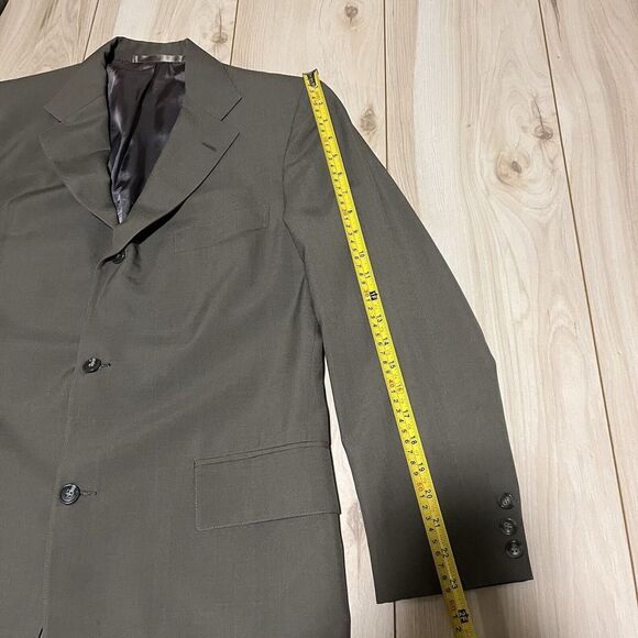J. Press Wool Sportscoat Blazer 3 Button Green Made In USA Mens Size 40R - Picture 5 of 16